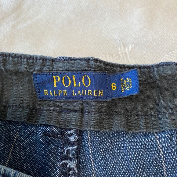 Polo Ralph Lauren Women's Thin Stripe Blue Jeans Size 6 - Picture 2 of 15